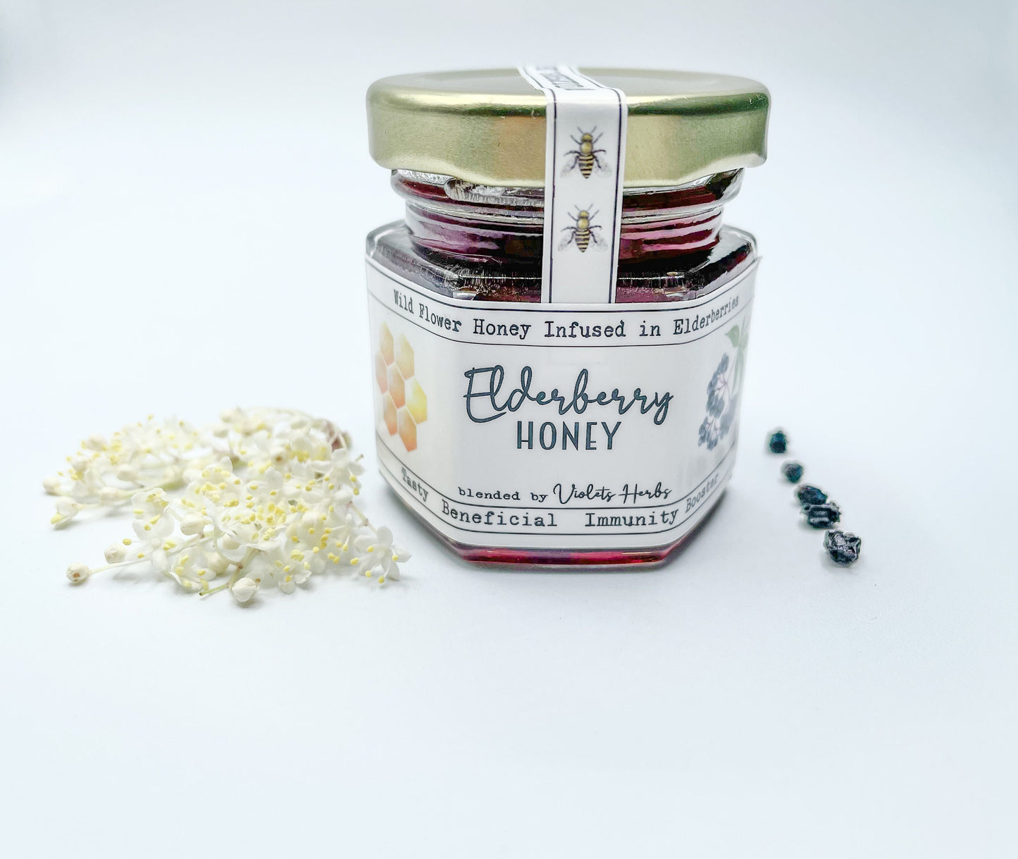 Elderberry Honey | Herbal Honey | Elderberry Infused Honey